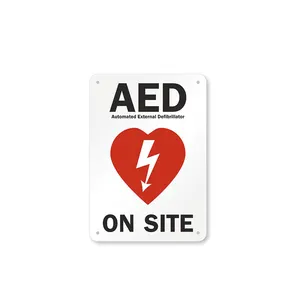 cone road AED On Site Sign, OEM aluminum sign board