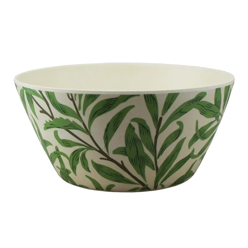 LFGB approved natural bamboo fiber customized printed salad bowl