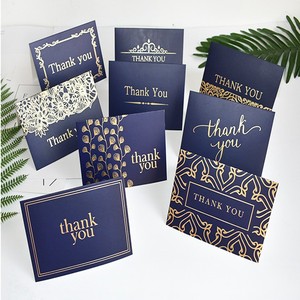 <span class=keywords><strong>Carte</strong></span> de visite classique bleu foncé avec estampage à chaud, <span class=keywords><strong>carte</strong></span> de remerciement plié<span class=keywords><strong>e</strong></span> en deux avec enveloppe blanche, <span class=keywords><strong>carte</strong></span> <span class=keywords><strong>postale</strong></span> vintage - Product Image 5