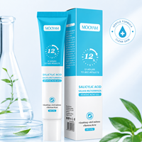 Gel anti-taches à l'acide salicylique à action rapide en 12 heures pour réparer les cicatrices d'acné, lisser la peau, rétrécir les pores, crème pour le visage