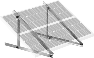 Structure de trépied en aluminium pour <span class=keywords><strong>panneau</strong></span> <span class=keywords><strong>solaire</strong></span> à toit plat, système de montage triangulaire réglable - Product Image 2