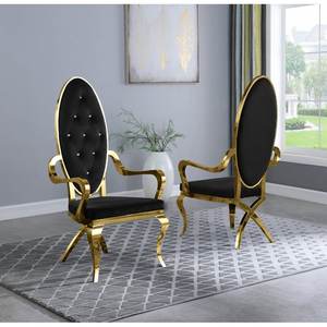<span class=keywords><strong>Fauteuil</strong></span> avec repose-pieds en forme de cabochon, entièrement magnifique, droit à roulettes, King Louis, lot de 2 - Product Image 1