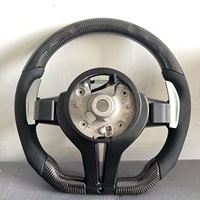 Volant en fibre de carbone pour BMW F36 F30 F10 F15 F20 F22 F25 F32 M3 M5 E46 E60 E70 E90 E91 Cuir blanc M Sport