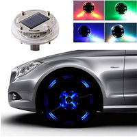 12 LED RVB voiture Auto énergie solaire Flash roue pneu lumière lampe décoration