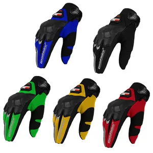 outdoor full finger hard knuckle gloves Anti-friction microfiber foam padded palm touch screen gloves MAD-20