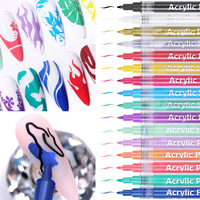 Ensemble de stylos pour nail art graffiti, portable, 10 pièces, design professionnel en plastique acrylique pour manucure, salon à domicile, DIY avec pointe fine