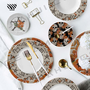 Incantevole Set di stoviglie in ceramica Jiahui-una festa ispirata ad Halloween per gli occhi - Product Image 2