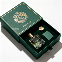 Boîte cadeau cosmétique biodégradable avec logo estampé pour le Nouvel An, boîte à parfum de luxe avec tiroir et impression de logo