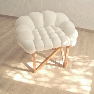 Decorative Makeup <strong>Stool</strong> <strong>Dressing</strong> Room Nordic Vanity <strong>Stools</strong> Wooden Leg <strong>Small</strong> White Velvet Footstool <strong>Stool</strong> - Product Image 1