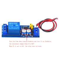 Module de relais temporisé à cycle réglable DC 5V 12V 24V, contrôle marche-arrêt, minuterie, interrupteur en boucle 0-100 minutes