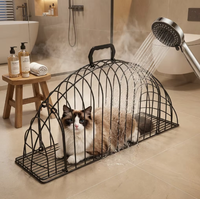Cage de toilettage et de bain portable et pliable pour animaux de compagnie (chats et chiens) avec ventilation, pour l'extérieur, l'intérieur, la voiture, le séchage, le lavage et les voyages, vente en gros