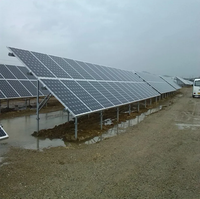 Structure de montage de panneaux solaires au sol avec poteau à vis de terre, support solaire pour centrale photovoltaïque à grande échelle