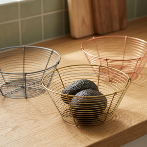 Set of 3 <b>Wire</b> Fruit <b>Baskets</b> Elegant Metal <b>Storage</b> <b>for</b> Kitchen Counter and Home Organization Stylish and Durable - Product Image 1