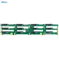 Backplane Hard Disk NVMe Custom MIWIN 3.5 Inch 2U 12 Bays Sff-8643, Plat Dasar Hard Drive NVMe untuk Pemasangan di Dinding