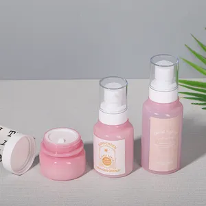 Hộp Đựng Mỹ Phẩm Màu Hồng 15Ml 30Ml 1Oz 60Ml 2Oz Chai Tinh Dầu Dưỡng Da Rỗng Bằng Nhựa