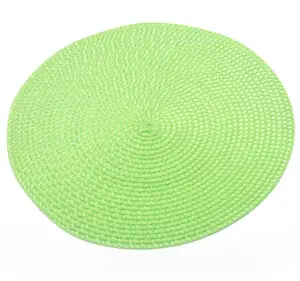 Custom high quality pp table placemats round woven plastic placemats