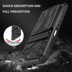 Para Samsung <span class=keywords><strong>Galaxy</strong></span> A56 A36 A35 A55 A05 A05s A15 A25 A54 A04 A73 A03 funda soporte armadura funda ranura para tarjeta contraportada - Product Image 5