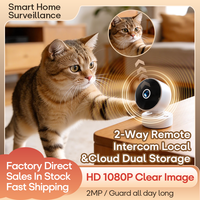 Caméra IP de surveillance domestique sans fil CWISION 1080P HD pour animaux de compagnie et bébés, avec vision nocturne et audio bidirectionnel