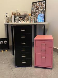 <b>Small</b> Multi-Layer Iron Locker for Home Nail Salon Beauty Shop Bedroom Living Room Clip Locker Convenient Bedside <b>Table</b> Features - Product Image 2