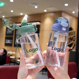 550ml PC <b>Straw</b> Bottle for Kids Student Summer Sports Water <b>Cup</b> <b>with</b> Lanyard Drop-proof Travel <b>Cup</b> OEM ODM - Product Image 3