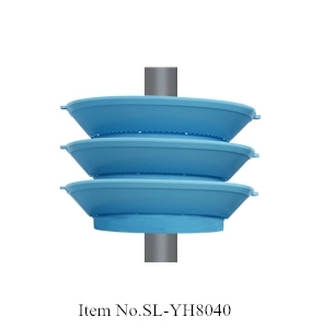 Support modulaire en plastique SL-YH8040-A pour lampadaires et poteaux lumineux, support de pot empilable pour la maison, auto-arrosage et drainage - Product Image 4