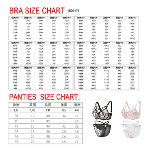 Ensemble soutien-gorge push-up sans armatures et culotte en dentelle florale pour grandes tailles (75 80 85 90 95 100 DEFGHIJ) – Lingerie sexy pour femme 80017 - Product Image 2