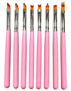Ensemble de 8 pinceaux à ongles à dents de scie pour nail art, pinceaux à dessin de fleurs en pétales pour la peinture au gel - Product Image 4