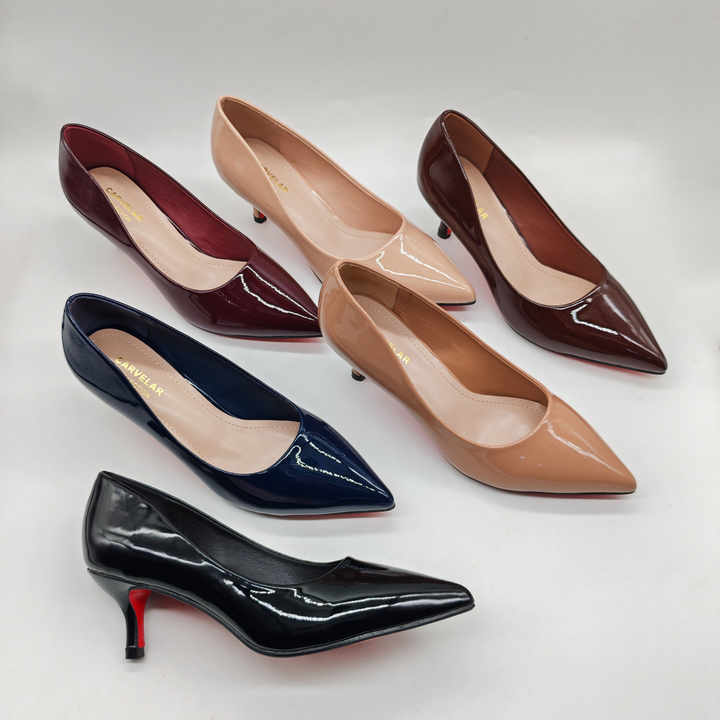 Basic Stilletos Carvelar Women’s Low Heels Dress Shoes - Kitten Heel Stilettos for Office