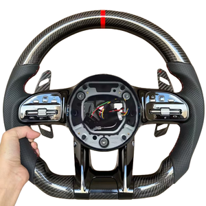 Vente directe d'usine pour <span class=keywords><strong>Mercedes</strong></span> Benz W204 W205 W167 W213 W222 W207 W212 AMG <span class=keywords><strong>a</strong></span> B C E GLS GLA Class Volant en fibre de carbone - Product Image 6