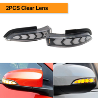 Clair len miroir clignotant 12v jaune blanc led avec miroir de vue latéral dynamique clignotants
