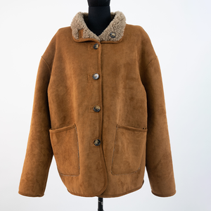 Manteau <span class=keywords><strong>trench</strong></span> en faux daim Mode de plein air Loisirs Vêtement chaud épaissi Manteau en faux daim pour femmes - Product Image 2