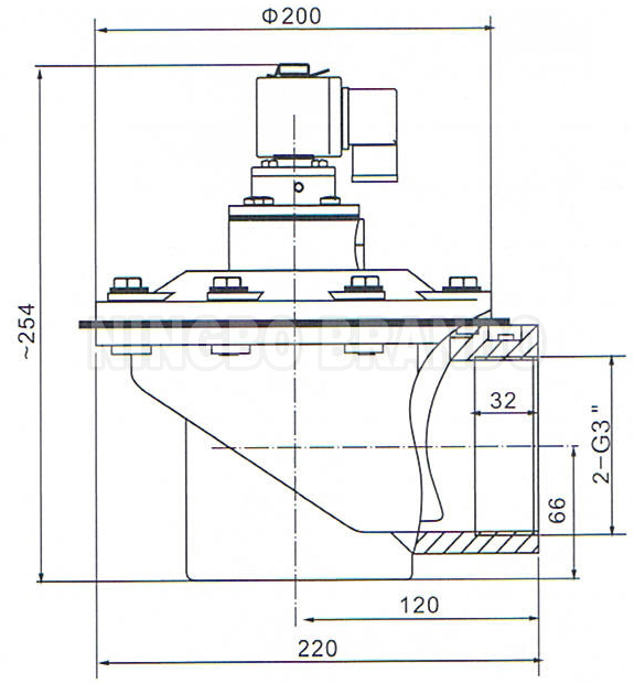 3 Inch DMF-Z-76S SBFEC Type Right Angle Diaphragm Solenoid Pulse Jet Valve For Dust Collector