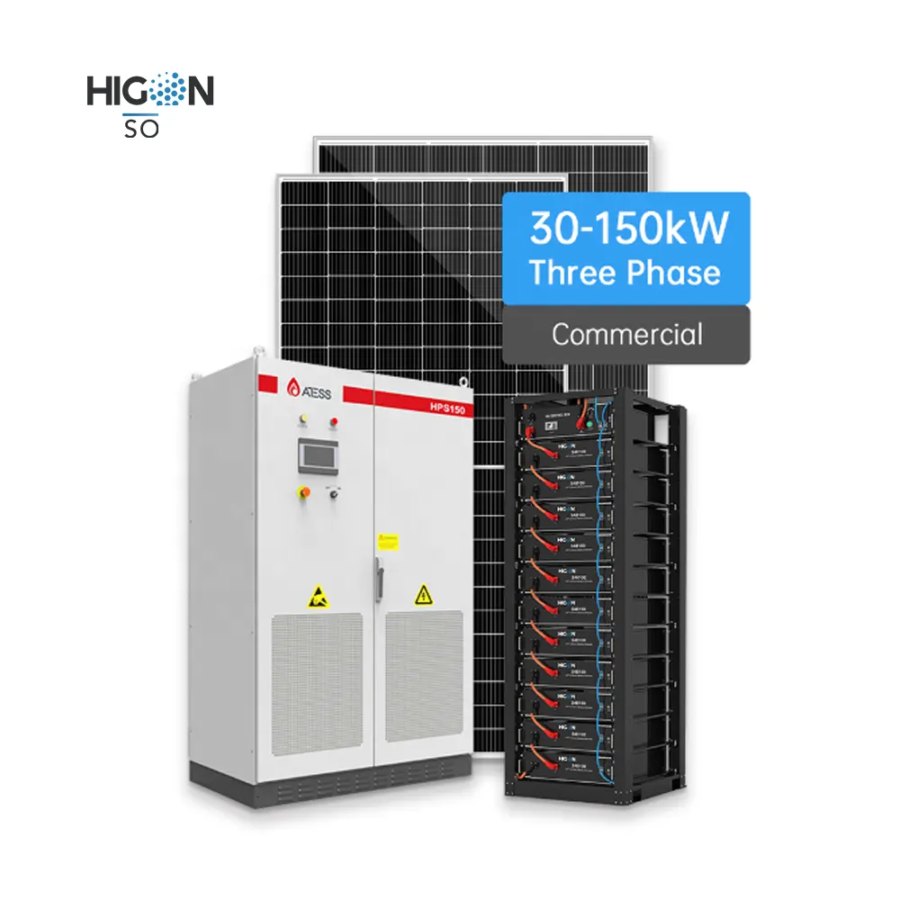 Commercial 100Kw 200Kw 300Kw 400Kw 500Kw Solar System Lithium Ion Battery With Solar Backup Power Storage System