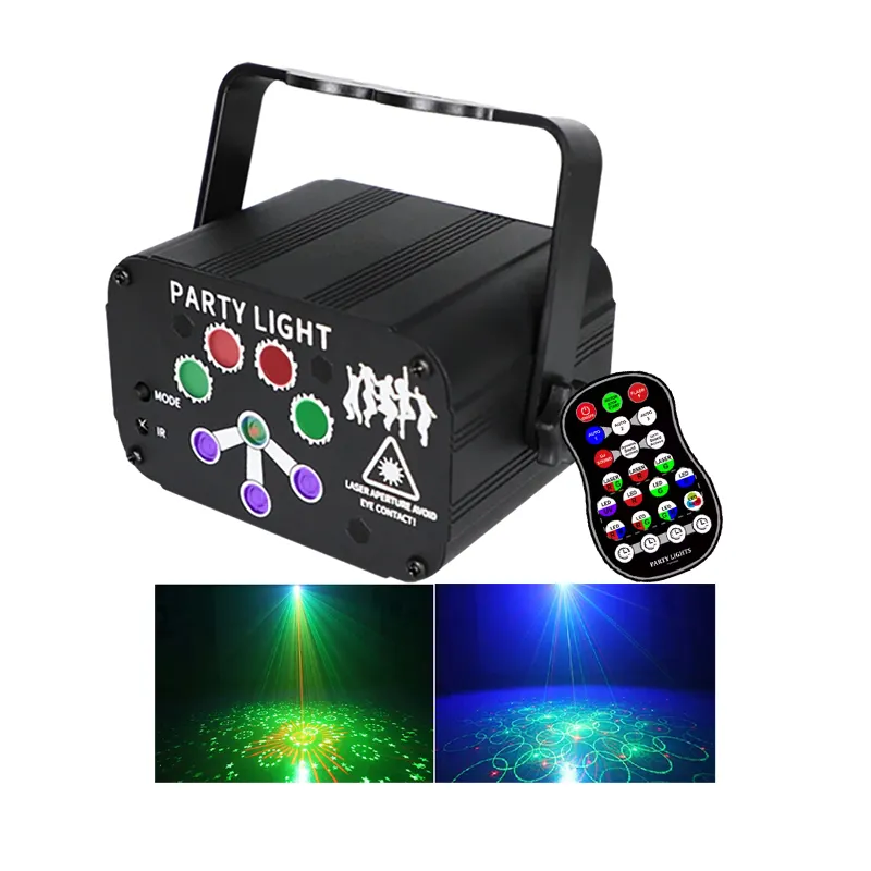 Dj Disco Laser Show Laser ILDA Rgb Laser stroboscopico a colori Mini 8 fori di animazione luce Laser per eventi di festa in discoteca