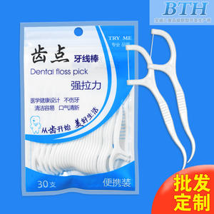 Toothpoint - Palillos Dentales Portátiles, 30 Unidades, Cepillos Interdentales Desechables de Seda, en Caja de Plástico, Venta al por Mayor - Product Image 2