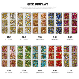ร้อนขาย6กริดชี้กลับเงาผสมขนาด AB แก้วเพชรคริสตัลหิน3D เล็บ Rhinestones - Product Image 4