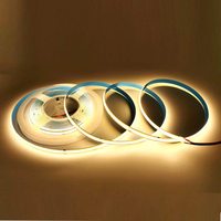 Fabrication de lumières uniformes blanches chaudes adressables 384 Leds/m Dc 12V 24V Cob Led Strip 8mm haute luminosité Ra90 Spotless Strip