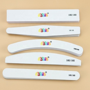 ZIRI Factory Supply Disposable Manicure Tools White Emery Double Sided Professional 100 Grit Straight Curve Nail File