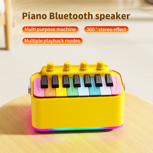 Haut-parleur Bluetooth Flanger avec lumières LED colorées, mini clavier de batterie électronique <span class=keywords><strong>numérique</strong></span> portable à 15 touches, haut-parleurs de <span class=keywords><strong>piano</strong></span> - Product Image 2