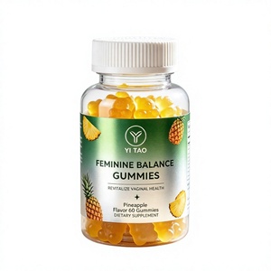 Gomitas con Sabor a Piña para el Equilibrio Femenino OEM/ODM, 60 Unidades, Suplemento Natural para el Estado de Ánimo y el Ciclo Femenino, Bienestar Diario - Product Image 1