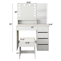 Meubles de chambre à coucher Ensemble table de toilette de maquillage Commode moderne Coiffeuse de luxe avec miroir et tiroirs