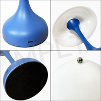 Lampe de table moderne à LED rechargeable en forme de bourgeon de fleur, sans fil, commande tactile, pour chambre à coucher, luminosité réglable, lumière sans fil