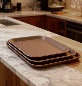 Chống trượt hình chữ nhật nhựa thân thiện với môi bền khay cho nhà hàng thương mại và thanh khách sạn sử dụng khay cốc đặc biệt - Product Image 4