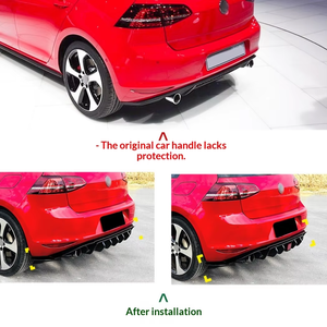 New Black Rear Diffuser <strong>Spoiler</strong> Splitter 2012-2017 VW Golf Mk7 <strong>GTI</strong> GTD Rear Bumper Guard Cover Lip Body Kit Compatible - Product Image 3