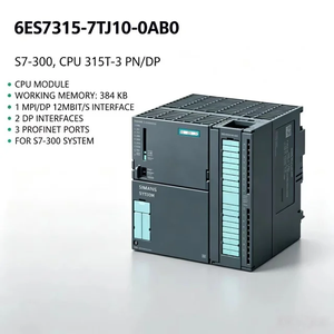 6ES7315-7TJ10-0AB0,6ES7 315-7TJ10-0AB0, สำหรับ PLC SIMATIC S7-300 CPU315T-3 PN/DP ตัวควบคุมการเคลื่อนที่ SPS หน่วยความจำ 384KB - Product Image 1
