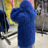 Veste en fourrure de mouton véritable pour enfants, à capuche, longue, en fourrure de mouton naturelle, pour l'hiver