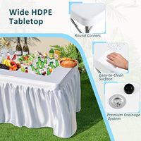 Table de refroidissement et de remplissage de la glace en plastique blanc de 4 pieds pour la maison moderne