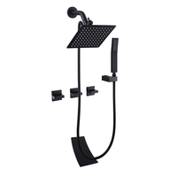 Installation facile Systèmes de robinet à finition de surface chromée Ensemble de douche dissimulé avec robinet inférieur