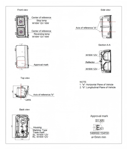 ไฟท้ายรถ Opel Vauxhall Vivaro ของแท้ รหัสอะไหล่:94459894 265598248R 93459475 265548758R สำหรับ Renault Trafic Fiat Talento <span class=keywords><strong>Nissan</strong></span> <span class=keywords><strong>NV300</strong></span> - Product Image 6