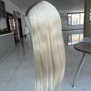 <span class=keywords><strong>U</strong></span> parte parrucca cappello parrucca 60 # colore biondo capelli vergini di alta qualità può fare ordine personalizzato - Product Image 4